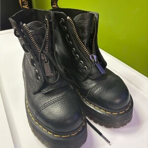 Dr. Martens Sinclair Black Leather Combat Boots